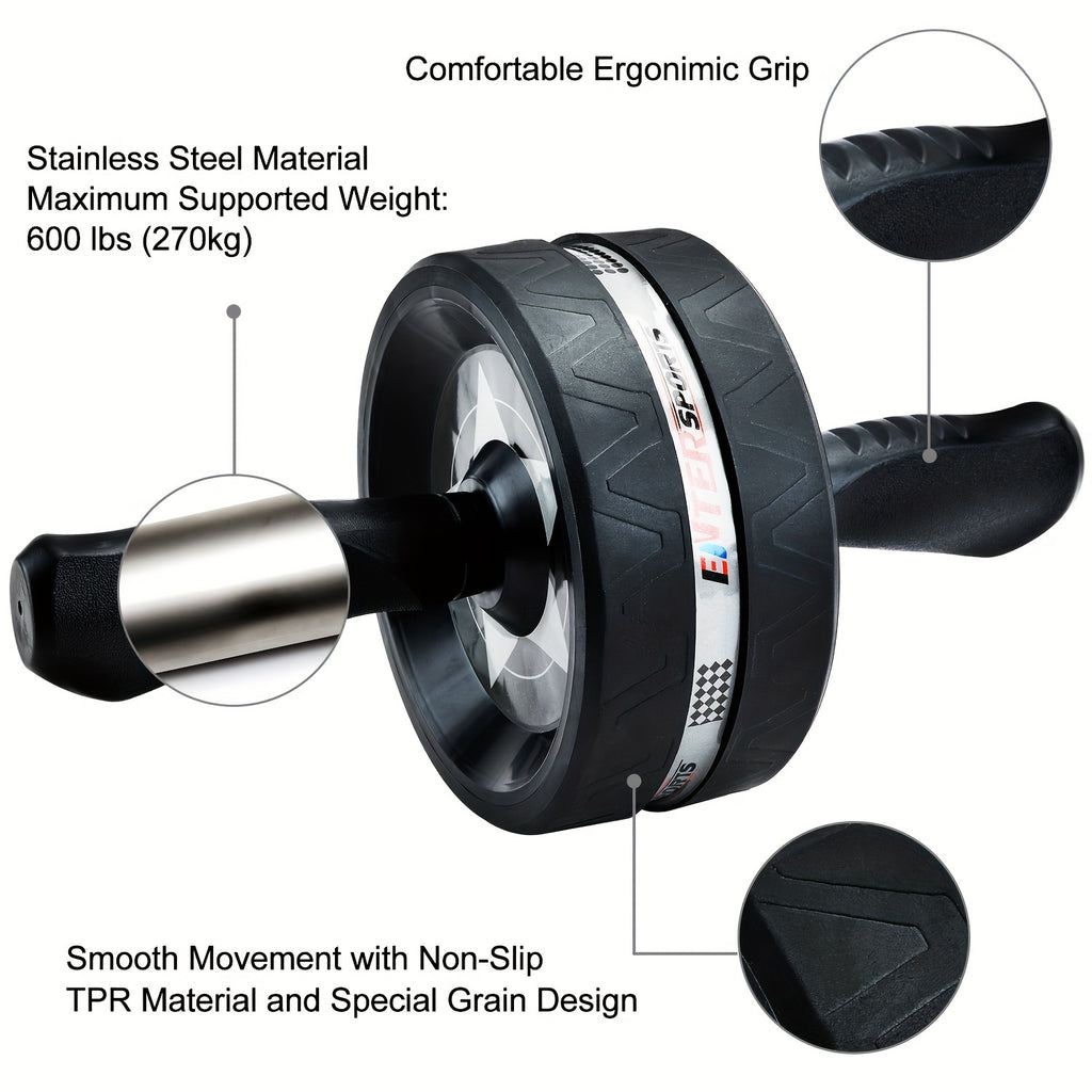 Ab Roller Wheel for Core Training – Silent, Stable & Compact – Home Gym Fitness Equipment
